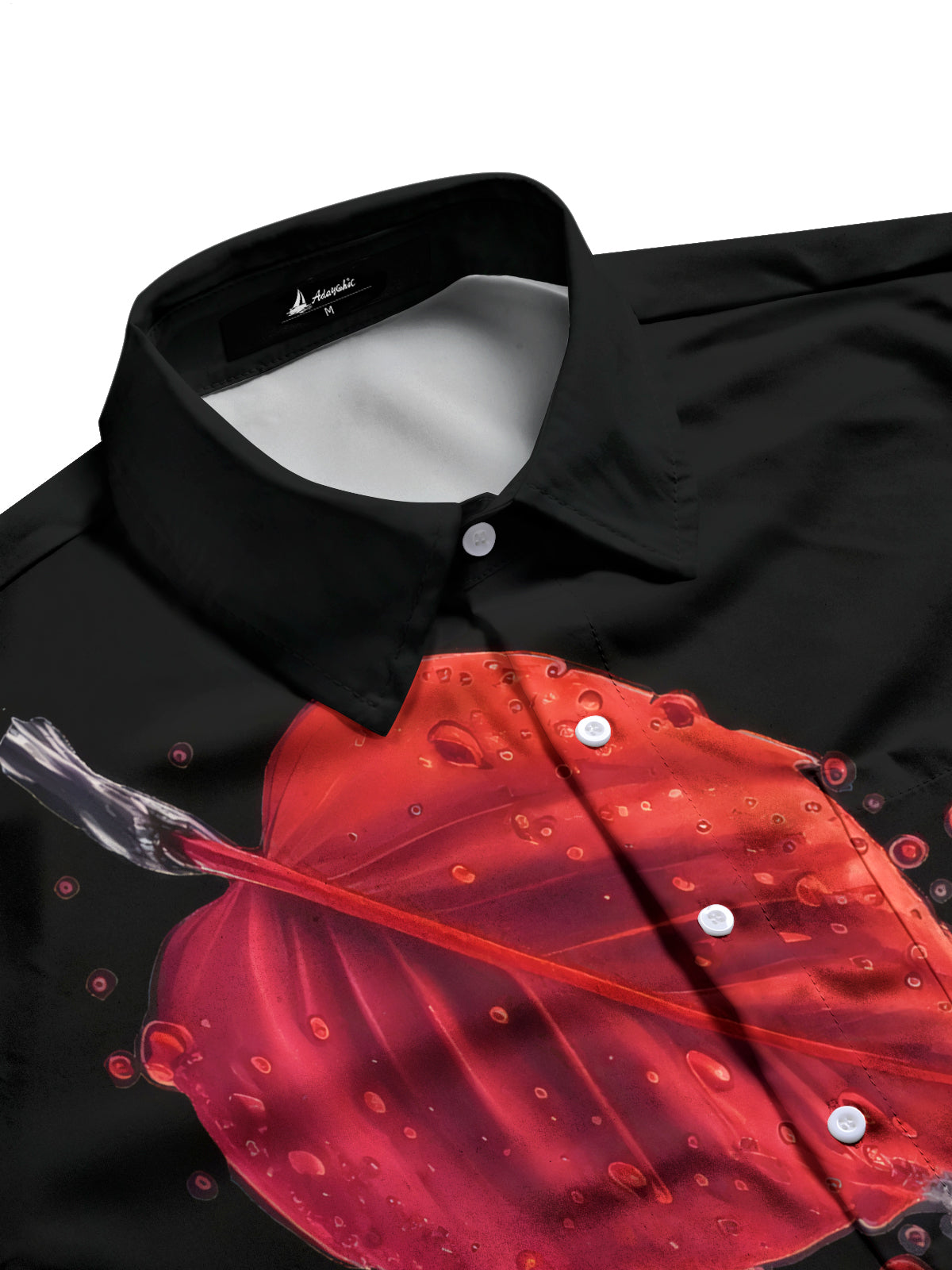 Leaf Print Men's Pocket Short Sleeve Shirts