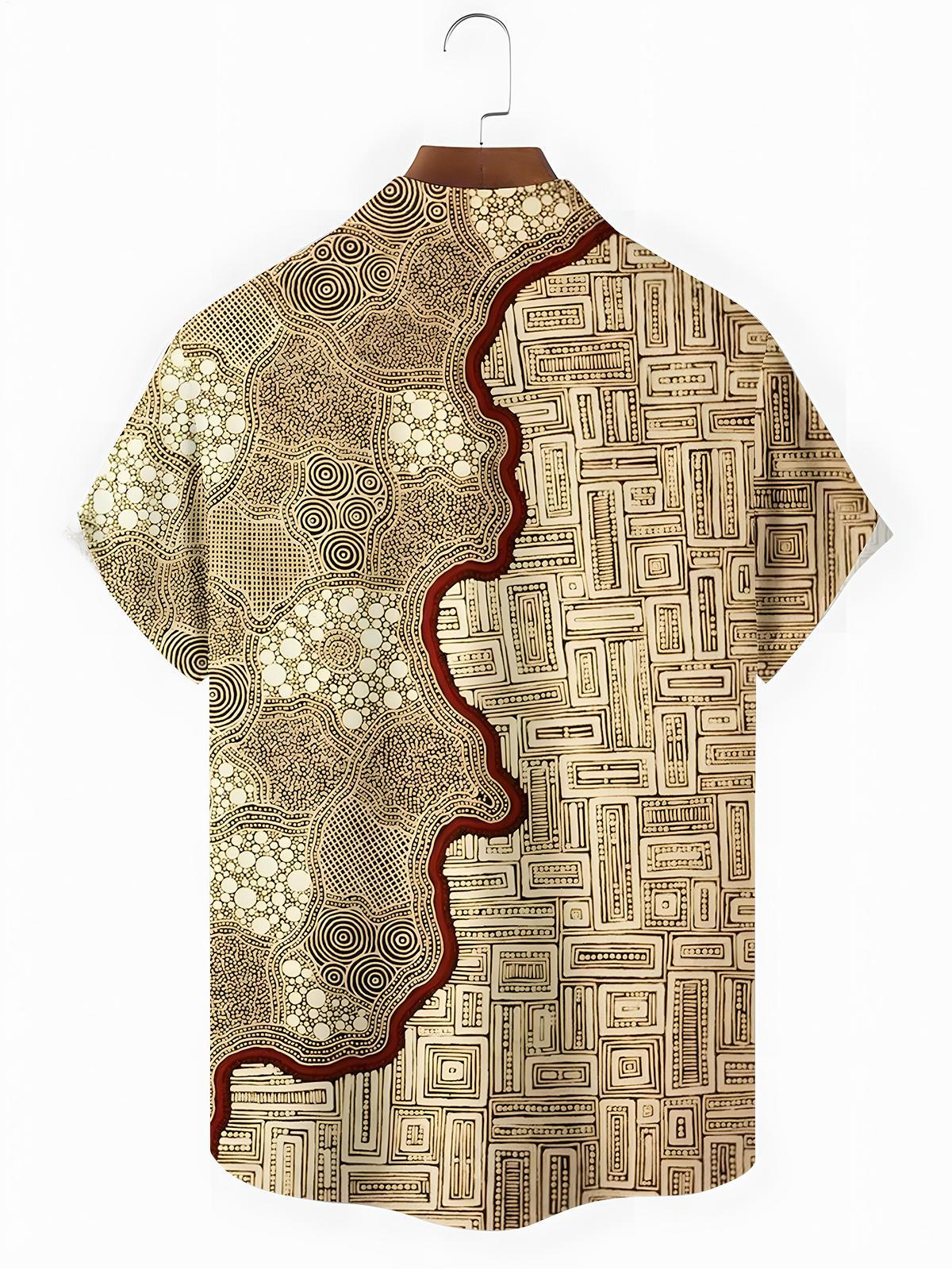 Geometry Men's Pocket Short Sleeve Shirts