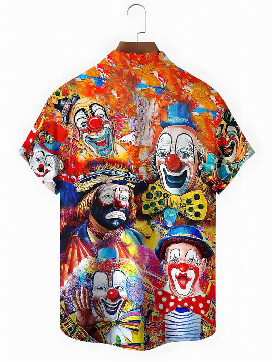 Funny Joker Men's Pocket Short Sleeve Shirts