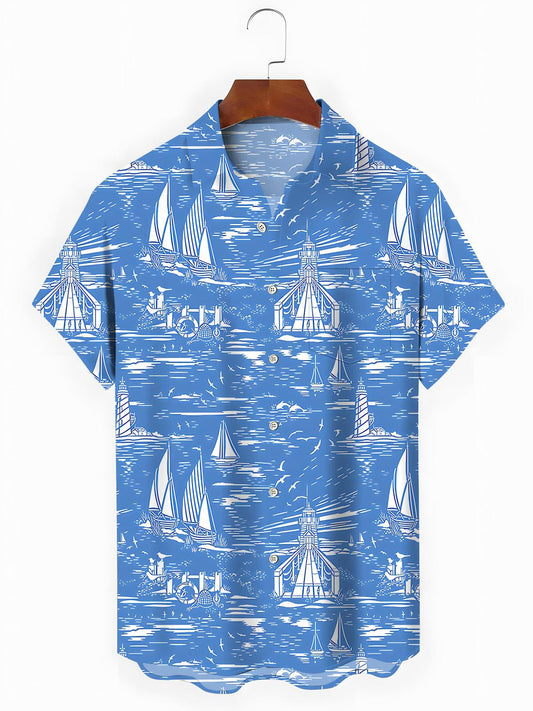 Hawaiian Boat Men's Pocket Short Sleeve Shirts