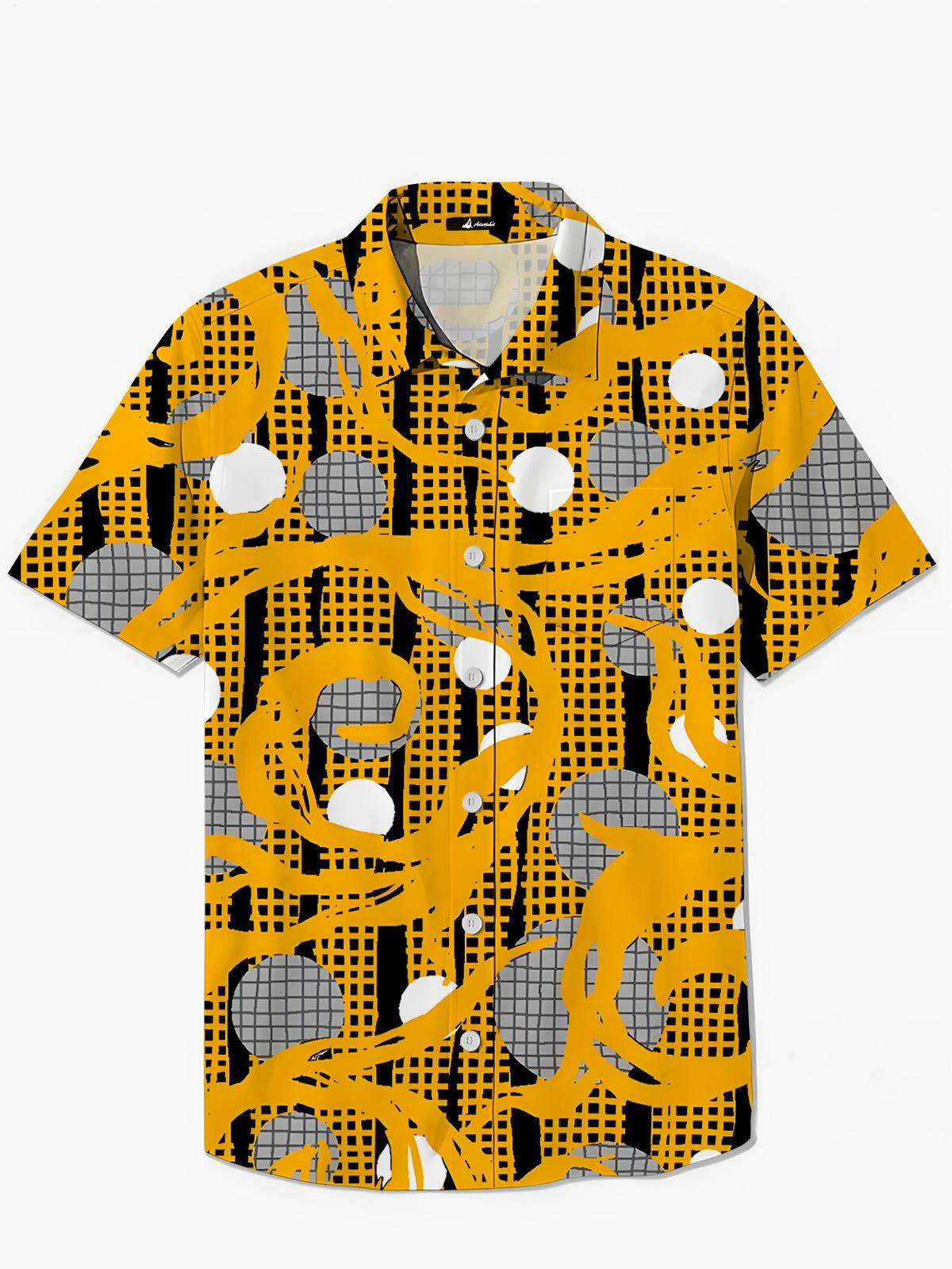 Geometry Men's Pocket Short Sleeve Shirts