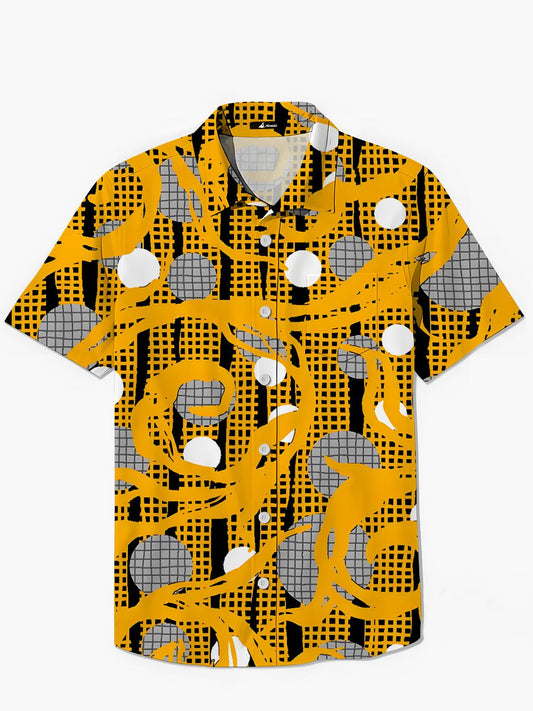 Geometry Men's Pocket Short Sleeve Shirts