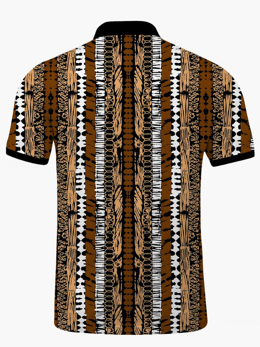 Vintage Men's Short Sleeve Button Polo Shirt