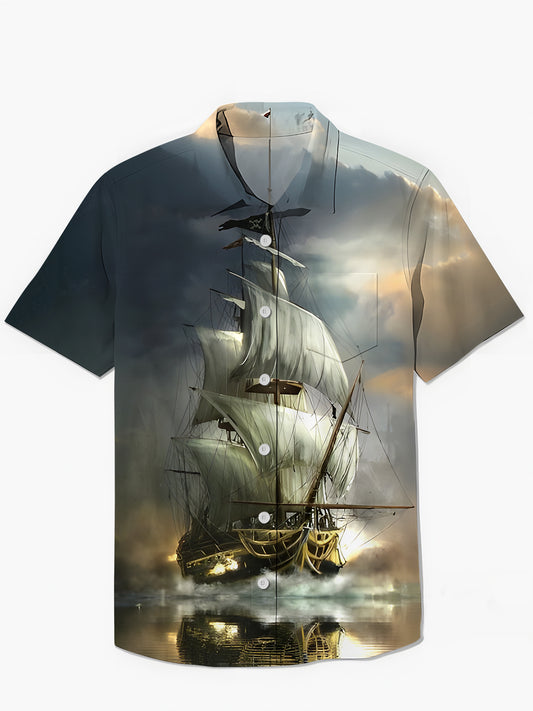 Boat Men's Pocket Short Sleeve Shirts