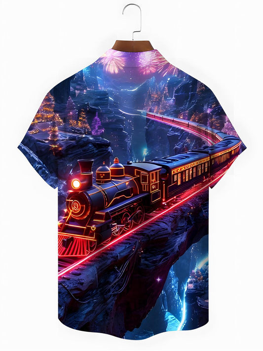 Train Men's Pocket Short Sleeve Shirts