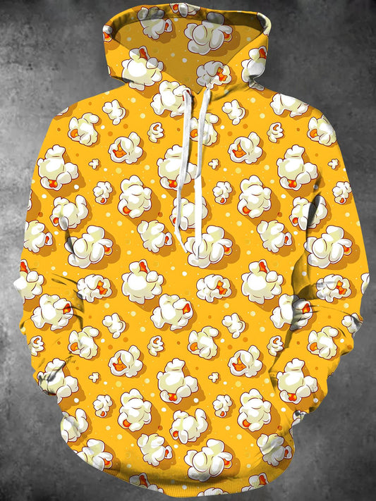 Popcorn Long Sleeve Hooded Pocket Men's Top