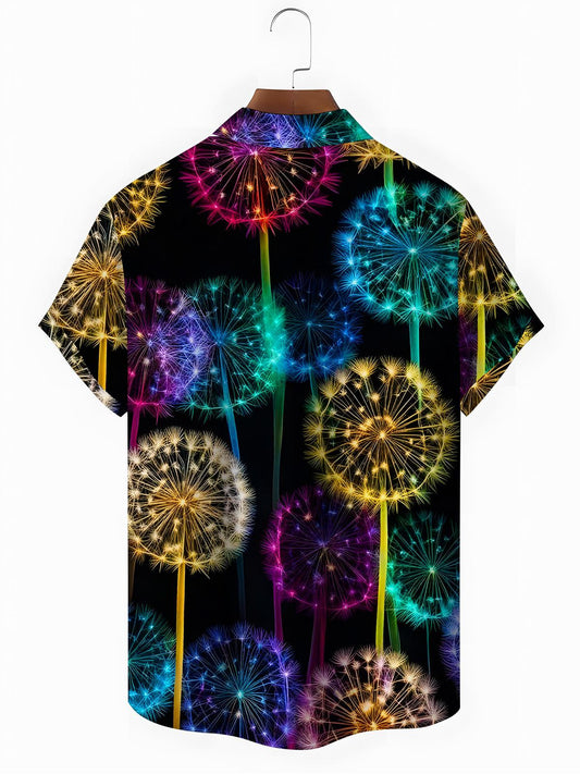 Dandelion Men's Pocket Short Sleeve Shirts