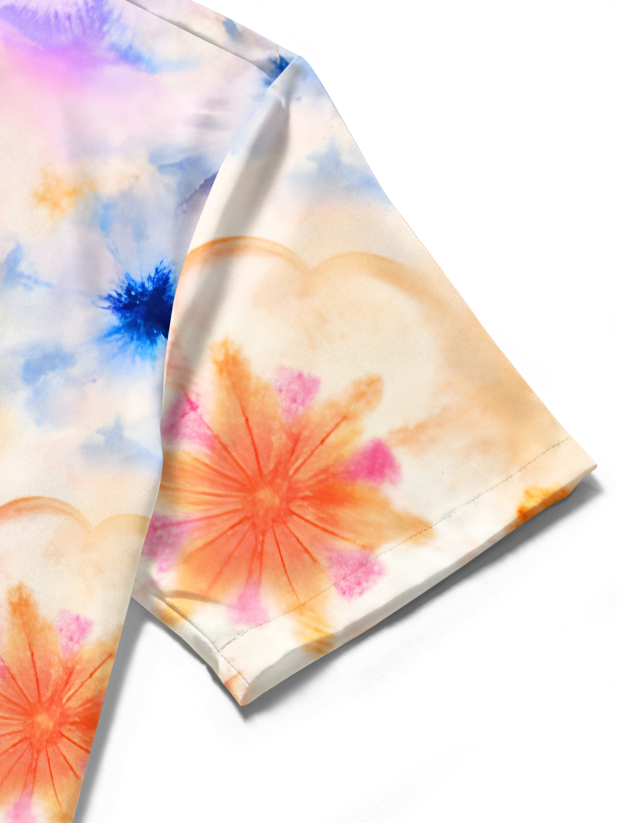 Tie Dye Abstract Men's Pocket Short Sleeve Shirts