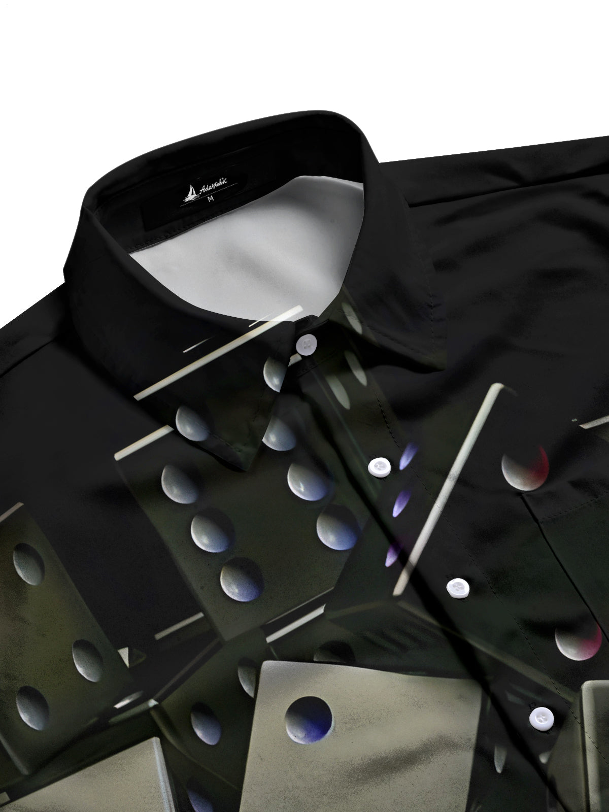 Dice Print Men's Pocket Short Sleeve Shirts