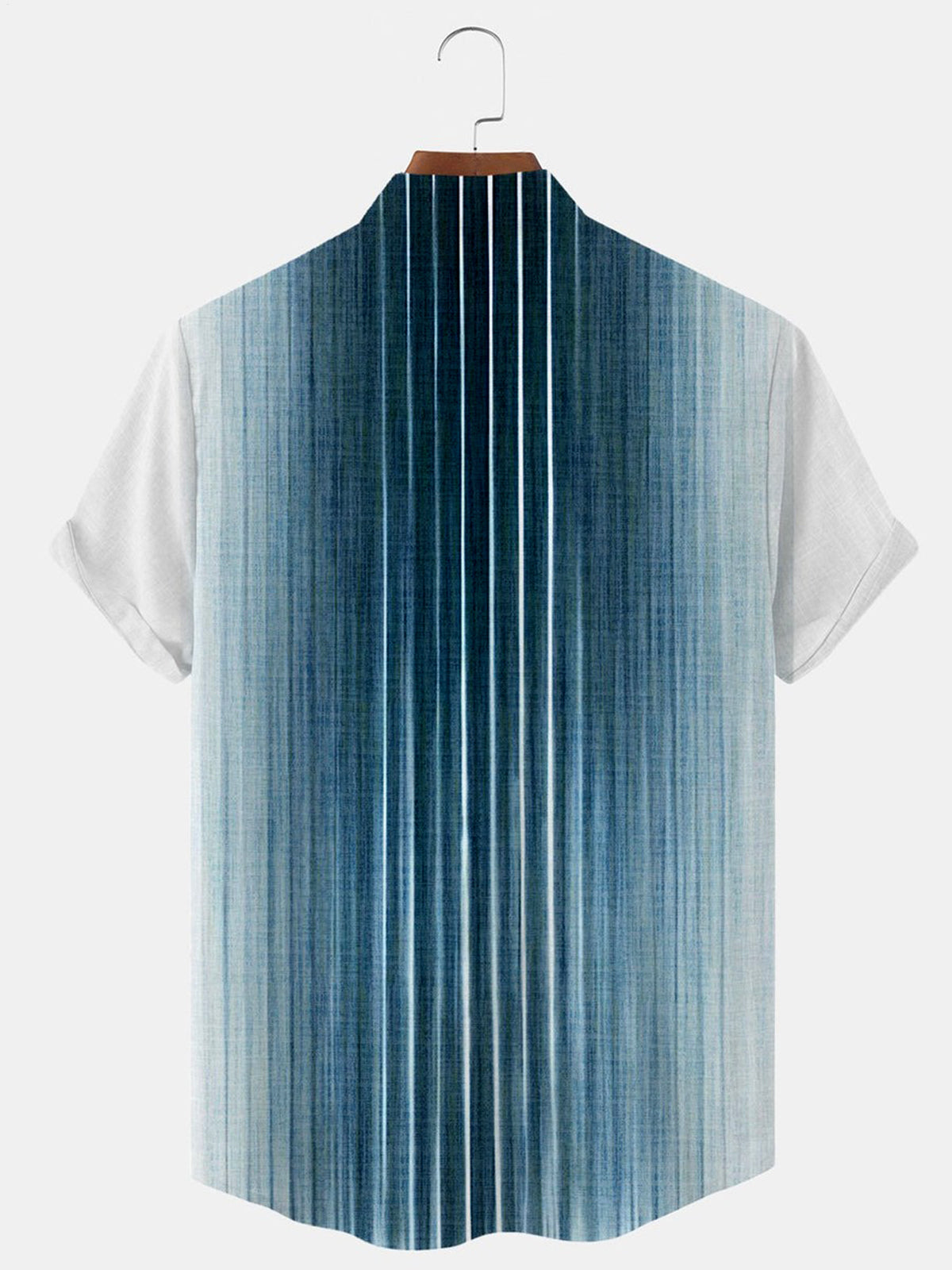 Geometry Men's Pocket Short Sleeve Stand Collar Shirts