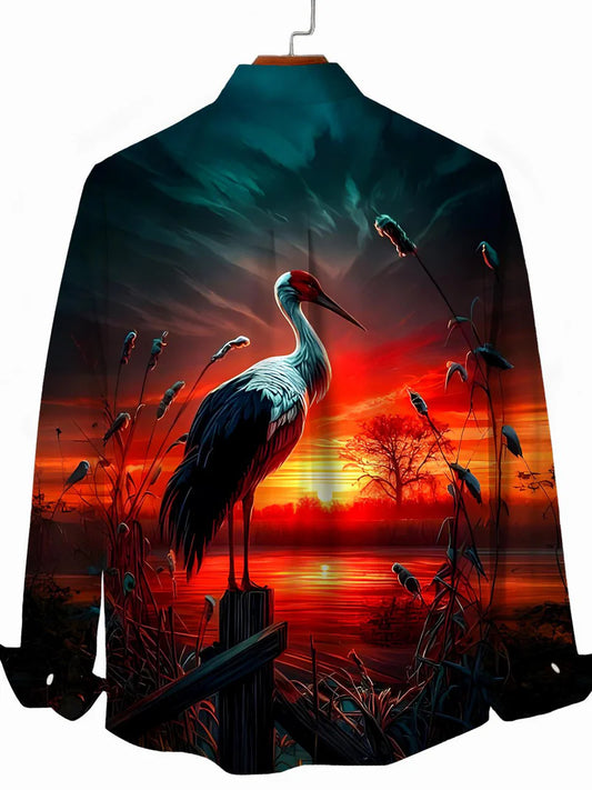 Egret Men's Pocket Long Sleeve Shirts