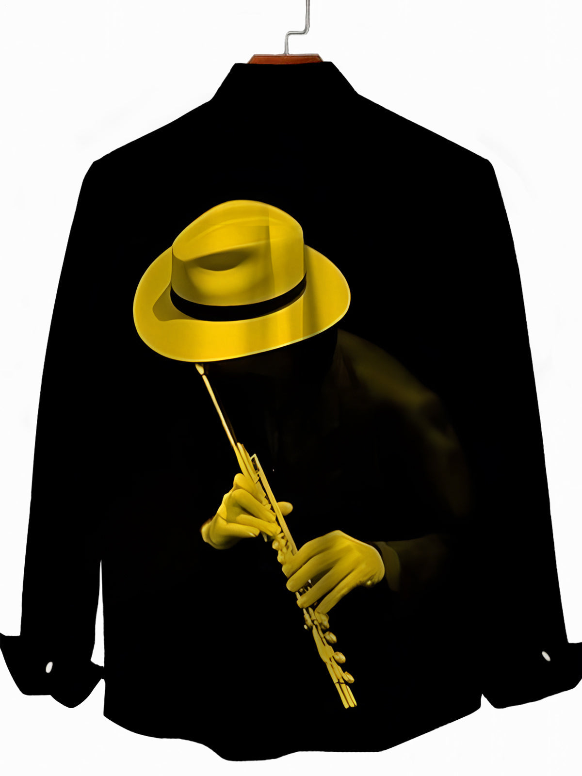 men's band shirt back view