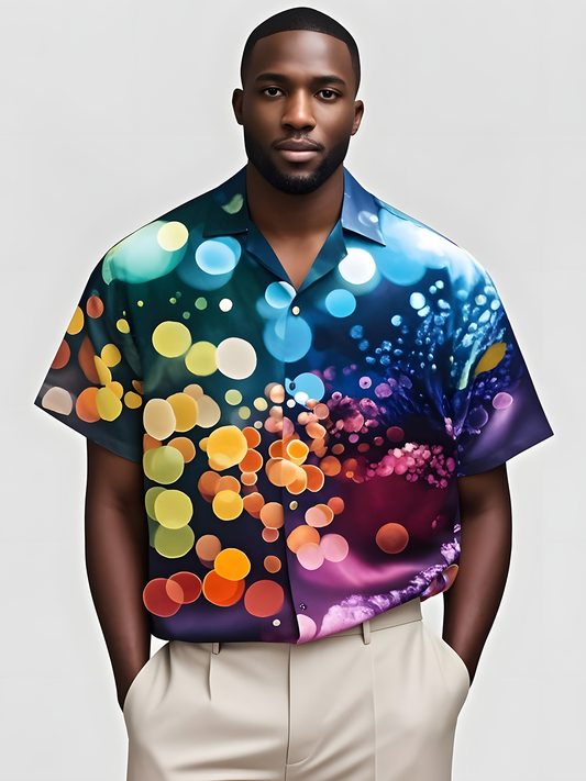 Tie Dye Men's Pocket Short Sleeve Shirts