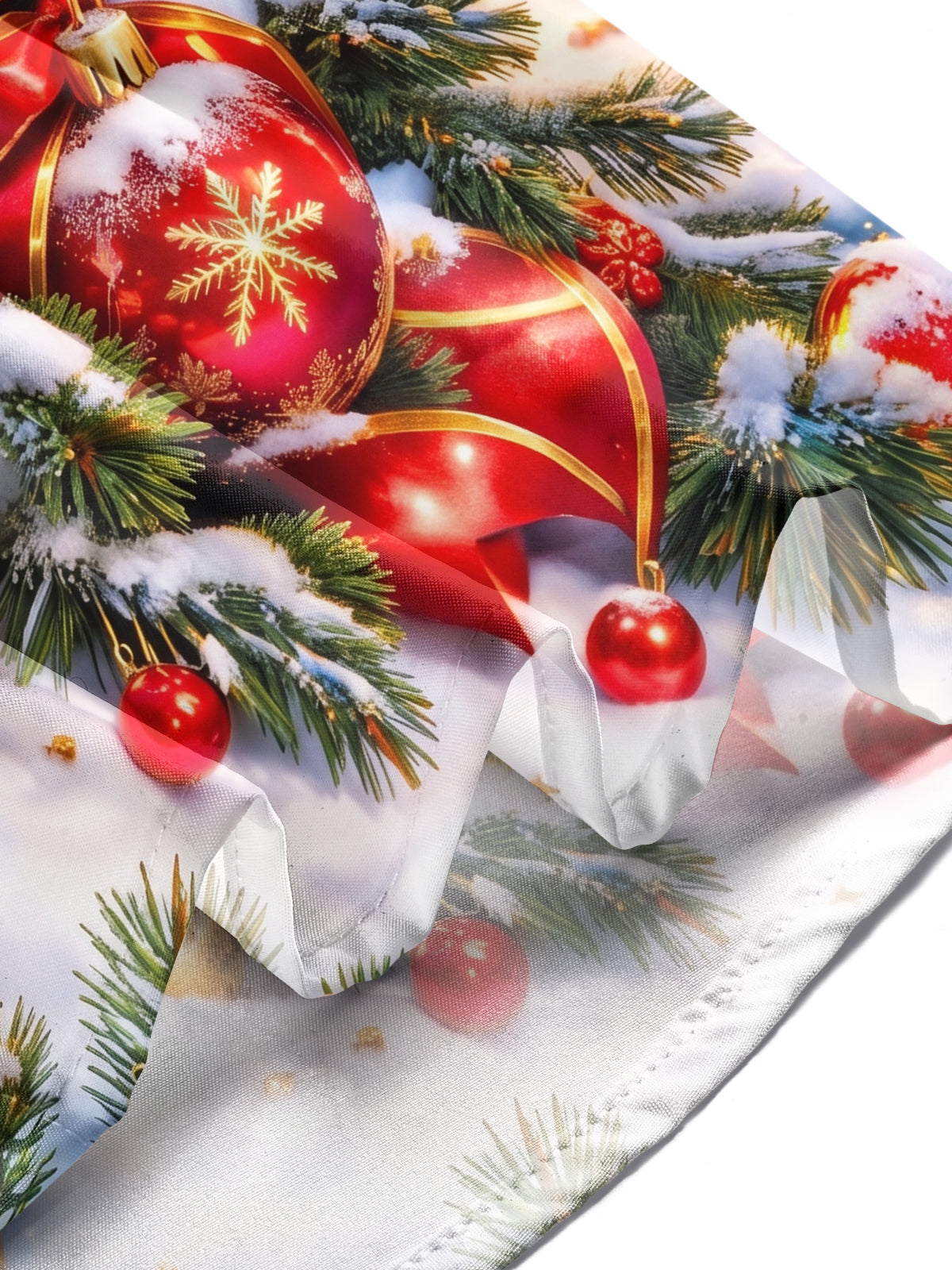Adaychic Men's Printed Christmas Lantern Print Long Sleeve Shirt with Chest Pocket