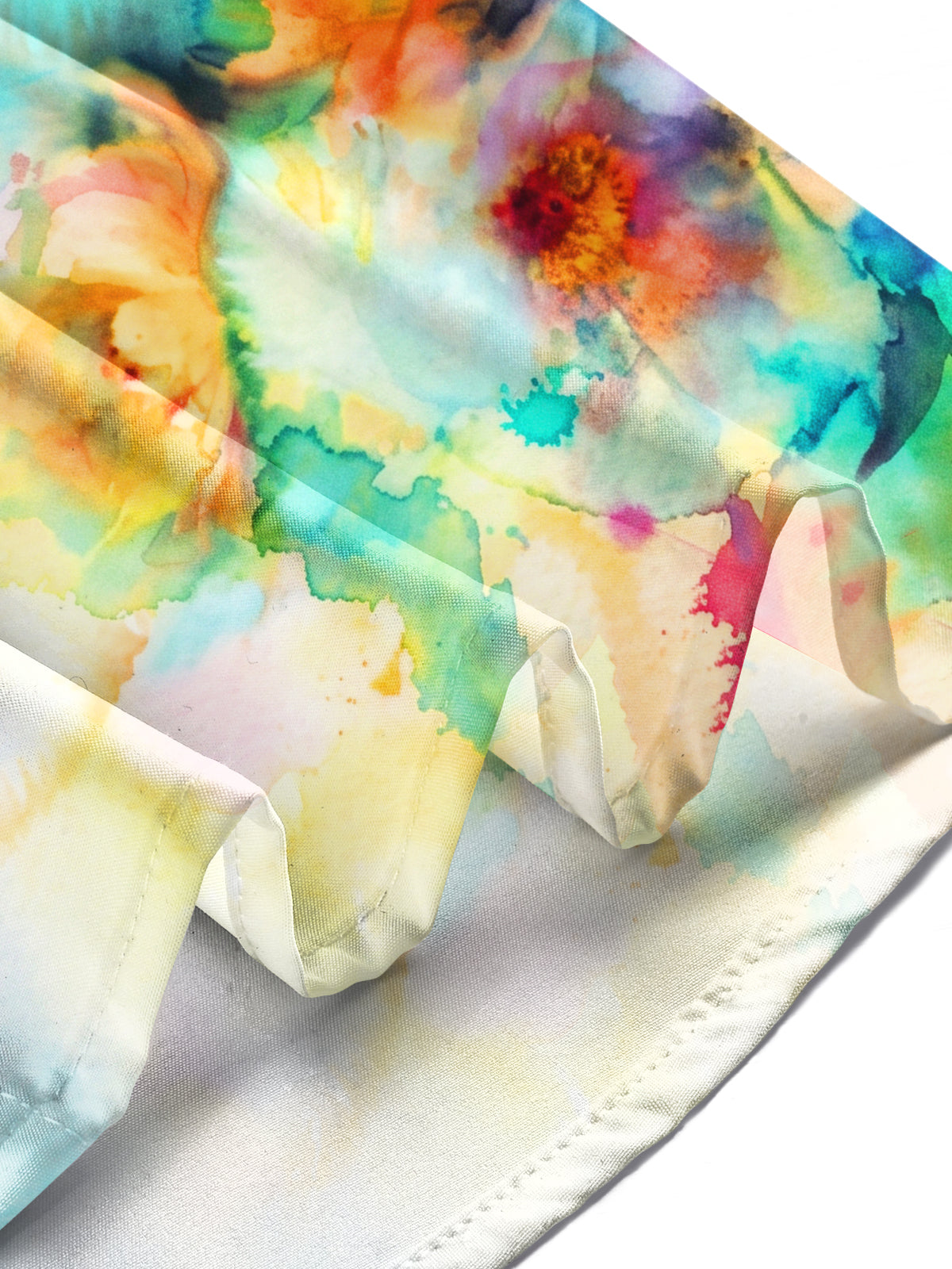 Adaychic Men's Printed Watercolor Flowers Print Long Sleeve Shirt with Chest Pocket