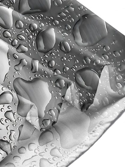Adaychic Men's 3D Water Drop Pattern 3D Water Droplets Print Long Sleeve Shirt with Chest Pocket