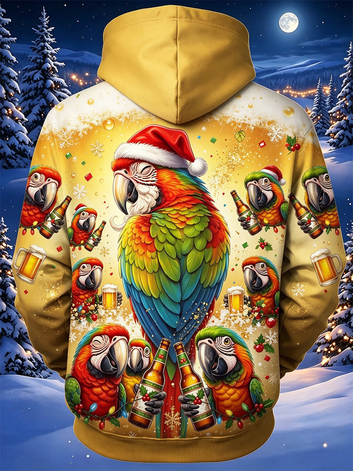 Adaychic Men's Graphic Hoodie Print Sweatshirt Print Long Sleeve Hoodie with Chest Pocket