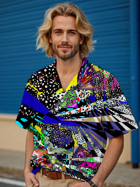 Geometry Men's Pocket Short Sleeve Shirts