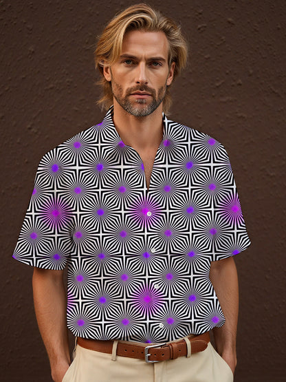Geometry Men's Pocket Short Sleeve Shirts