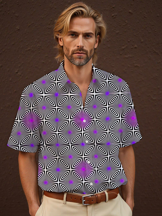 Geometry Men's Pocket Short Sleeve Shirts