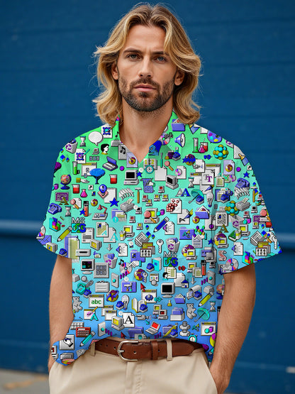 Computer Men's Pocket Short Sleeve Shirts