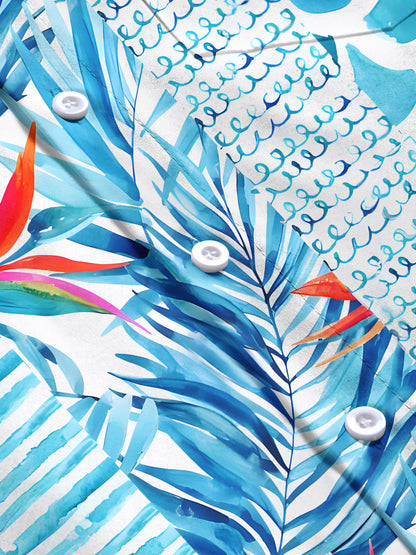 Floral Men's Pocket Short Sleeve Shirts