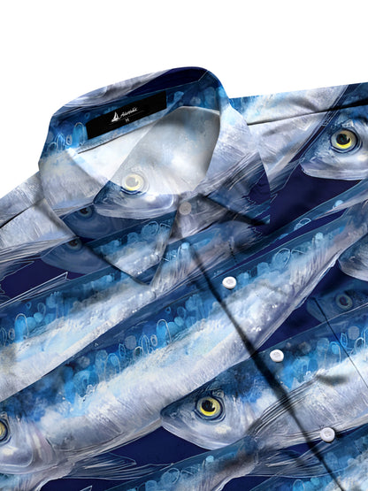 Fish Men's Pocket Short Sleeve Shirts