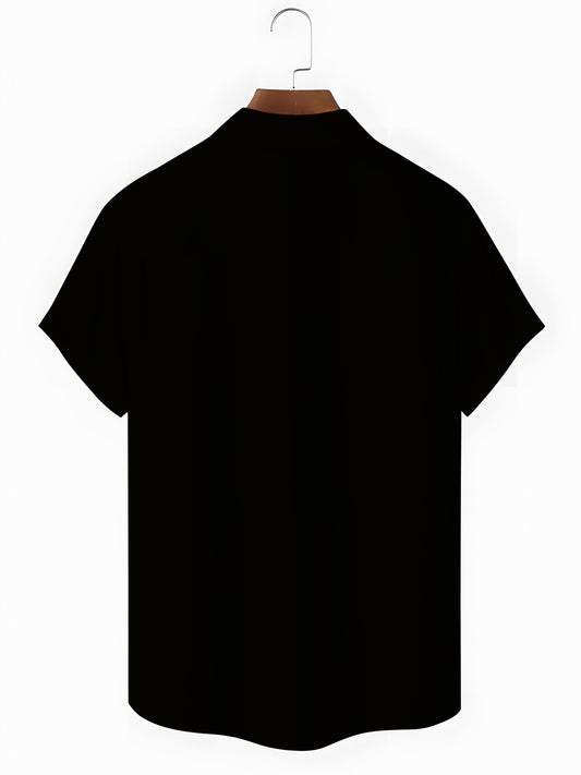 Floral Men's Pocket Short Sleeve Shirts