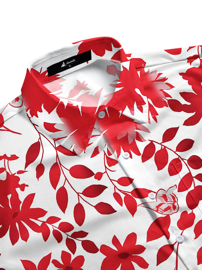 Floral Men's Pocket Short Sleeve Shirts