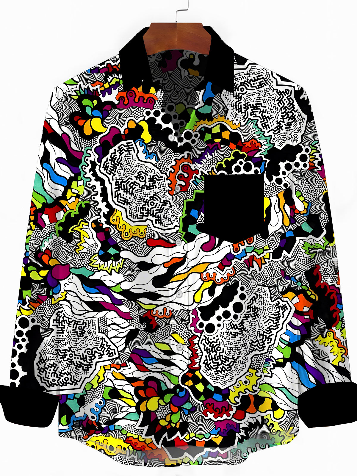 Geometry Men's Pocket Long Sleeve Shirts