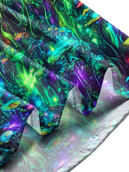 Mushroom Forest Men's Pocket Short Sleeve Shirts
