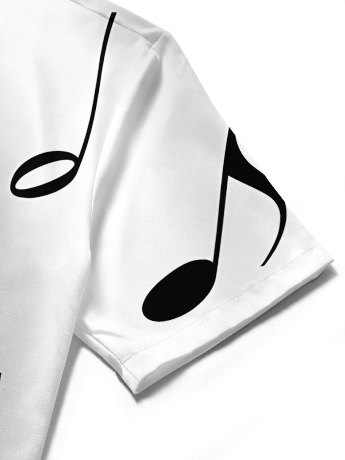 Adaychic Men's Graphic Musical Notes Gradient Print Short Sleeve Button Down Shirt with Chest Pocket
