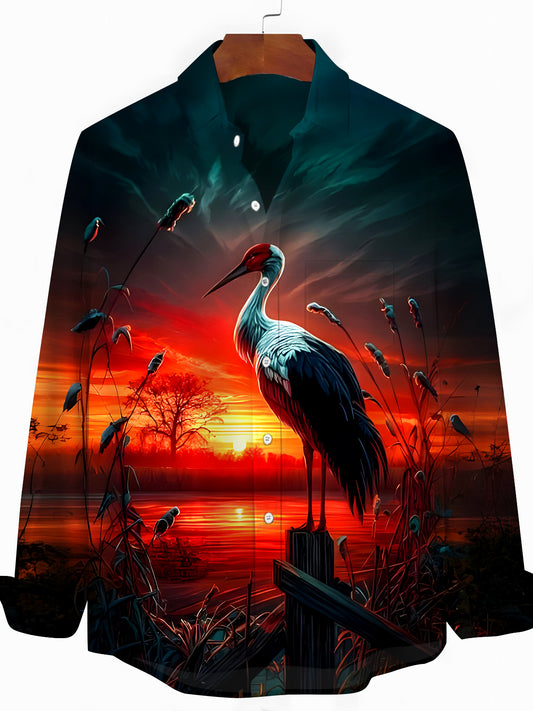 Egret Men's Pocket Long Sleeve Shirts