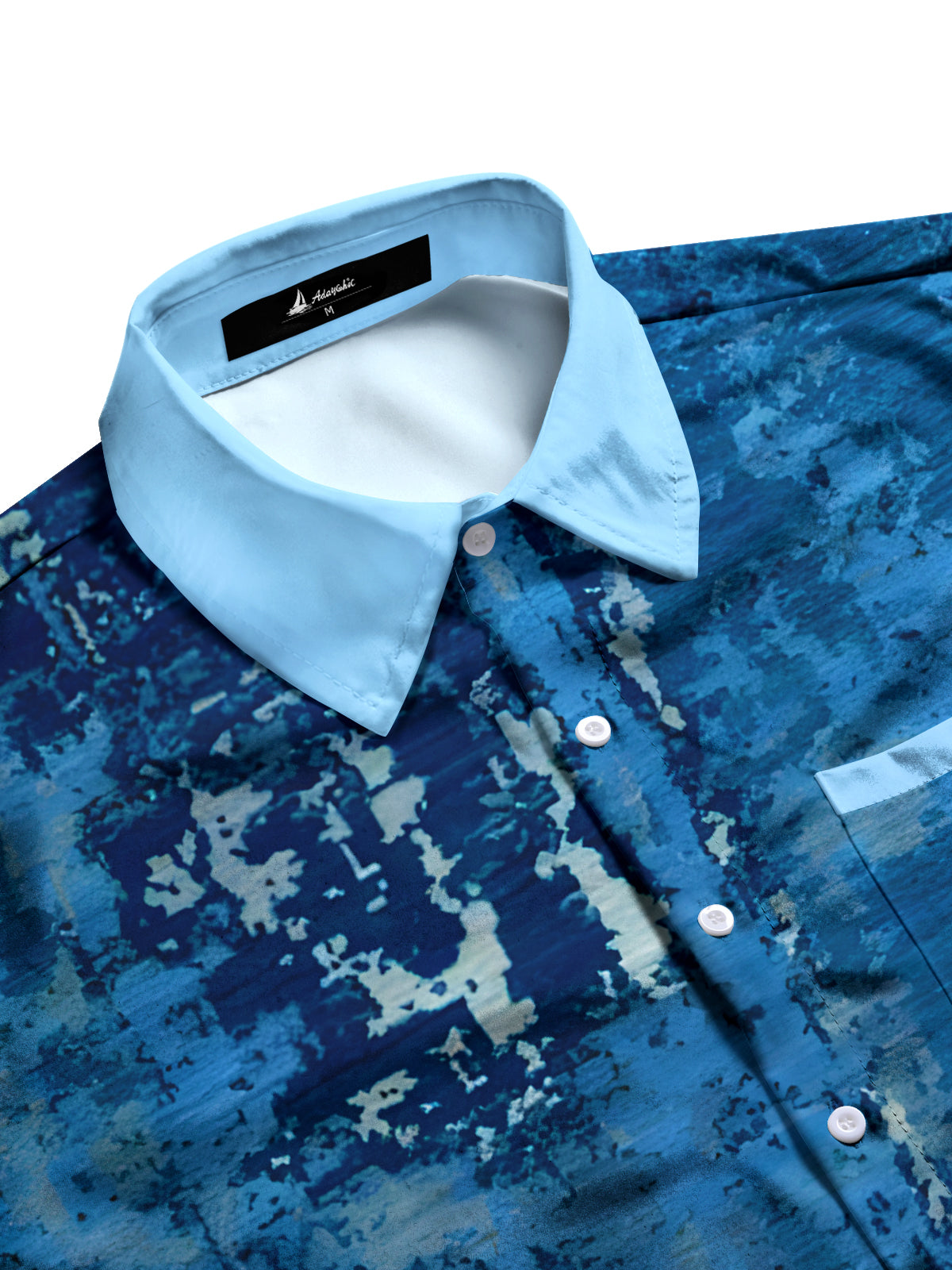 men's classic print shirt side view