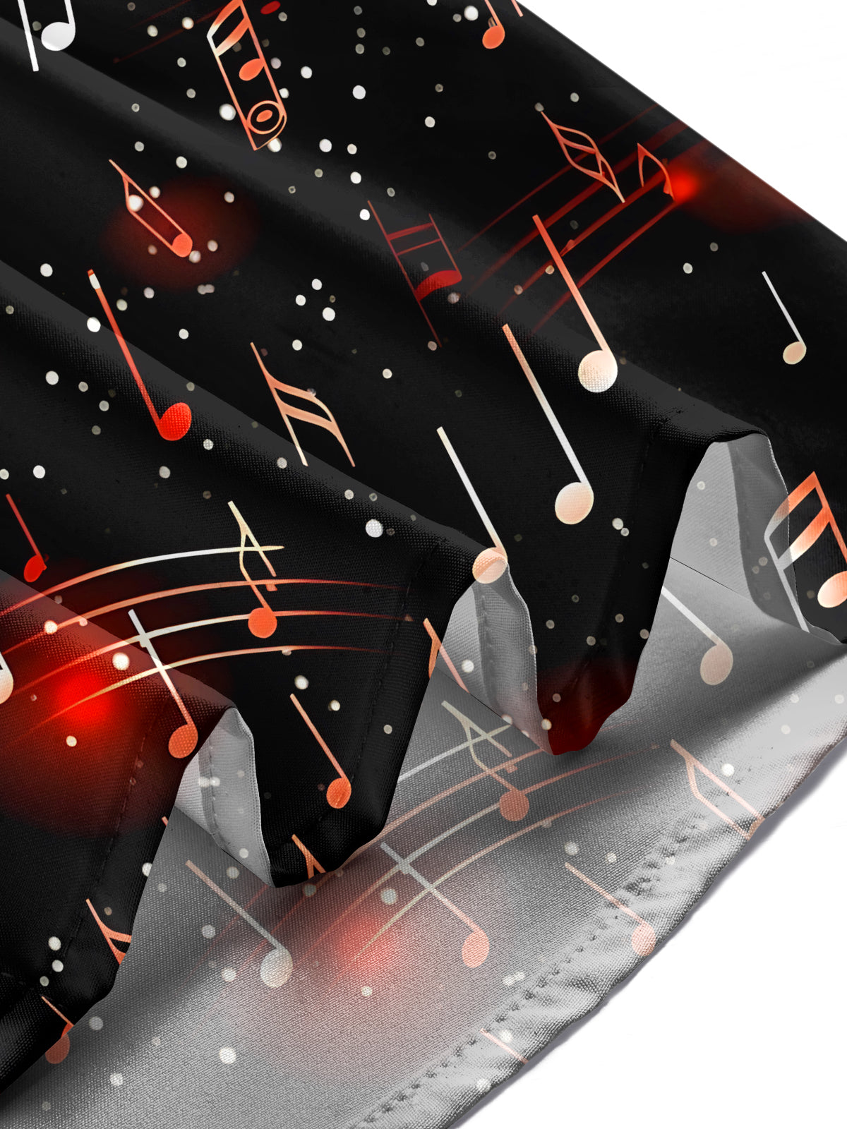 men's music print shirt summer vacation