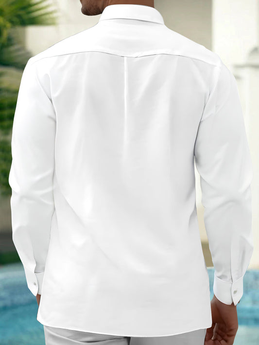 men's kitten pattern shirt back view