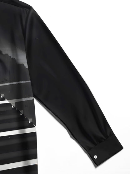 men's printed shirt close-up full sleeve