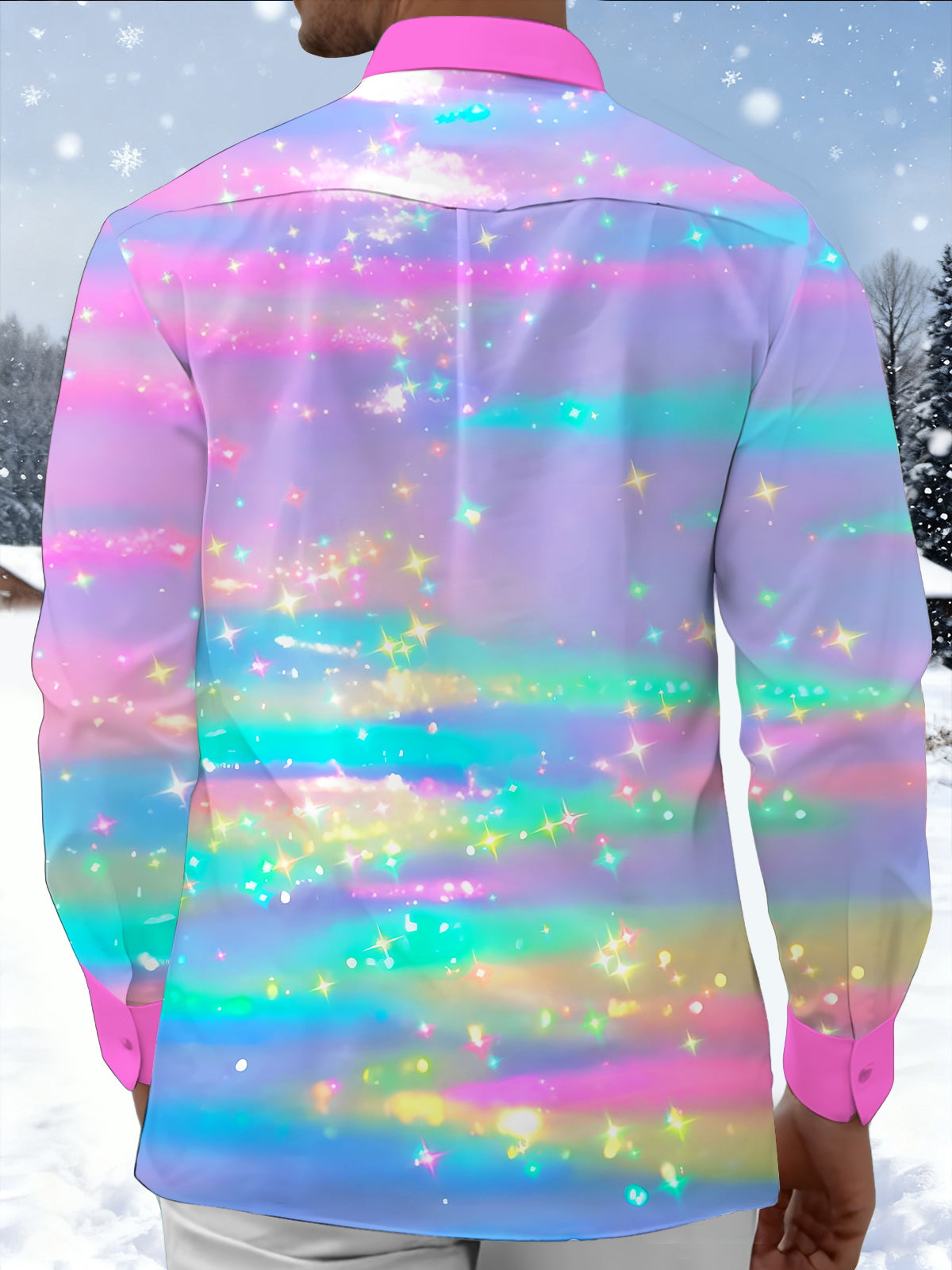 men's tye dye shirt back view