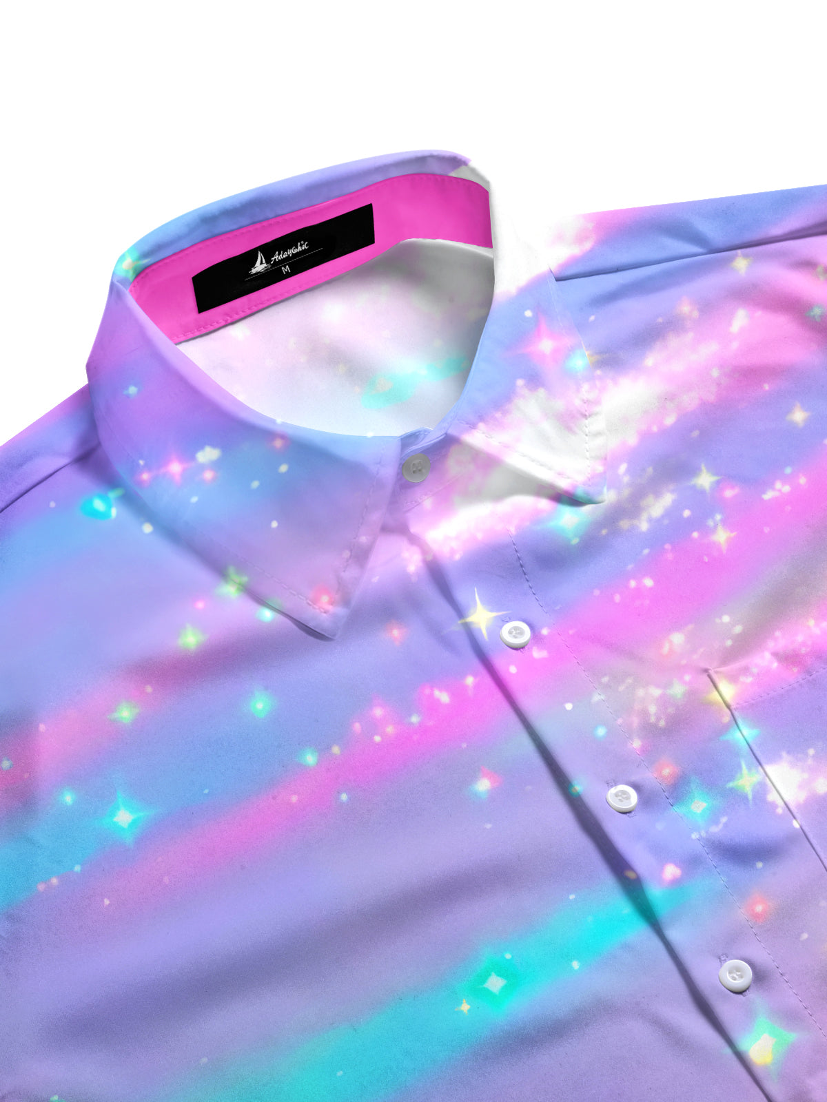 men's tie-dye shirt side view