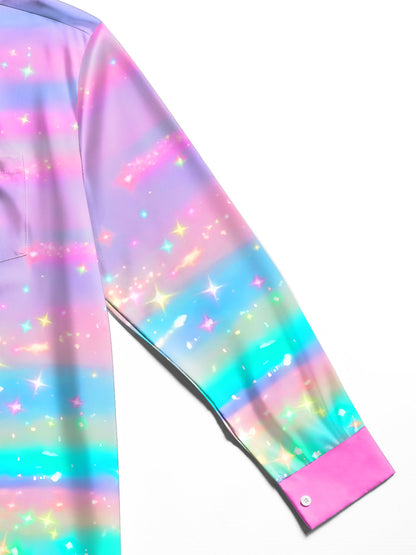men's tie dye shirt close-up full sleeve