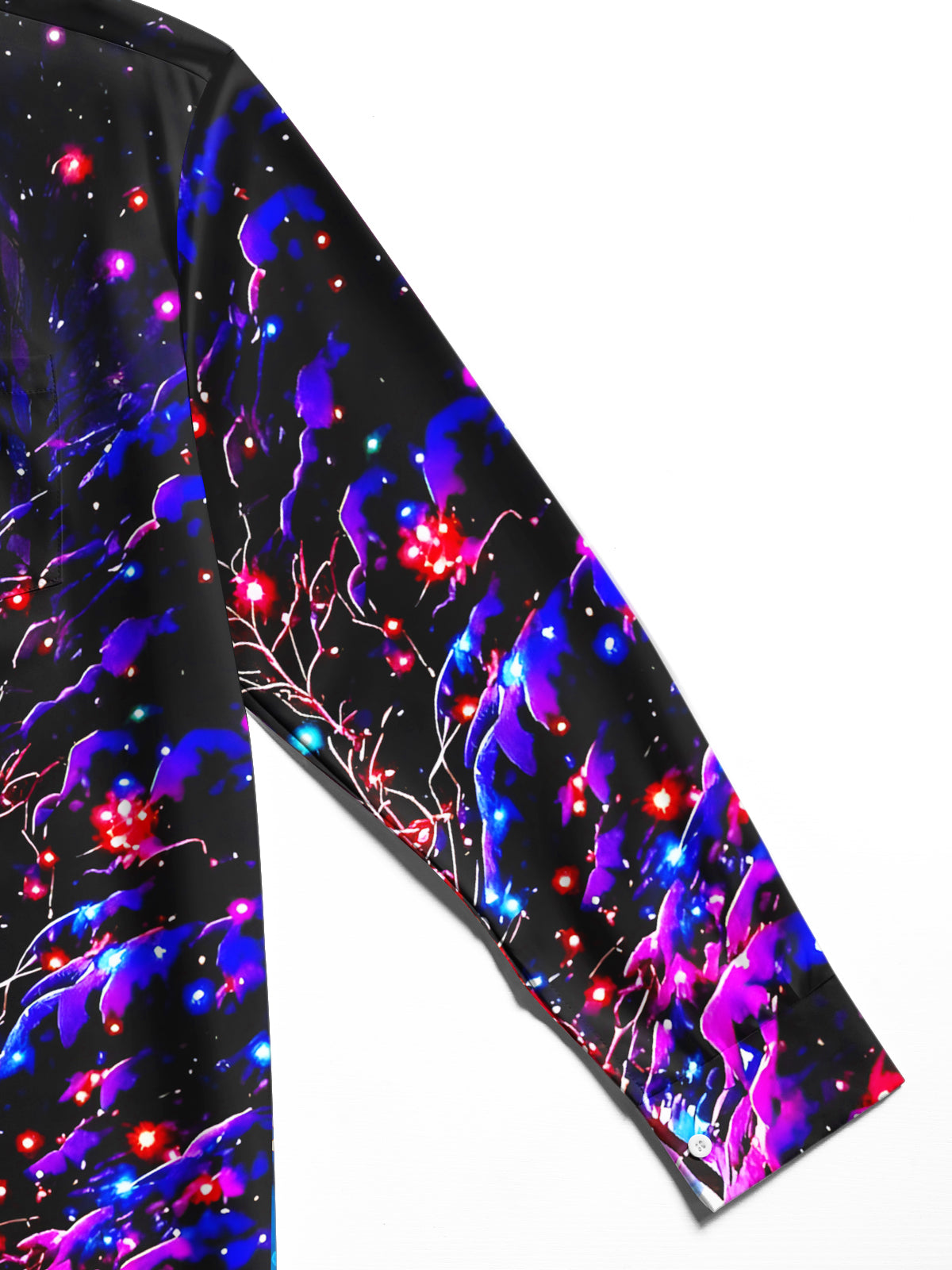 men's Christmas shirt close-up full sleeve