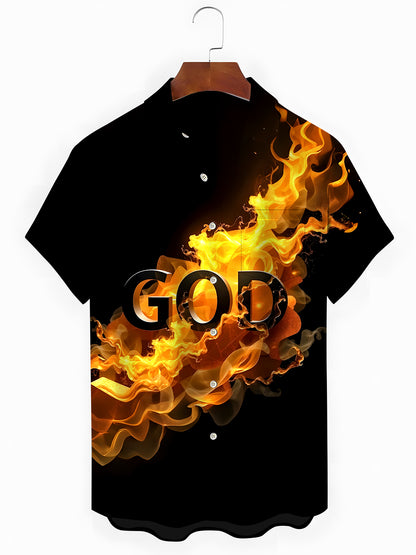 God Men's Pocket Short Sleeve Shirts