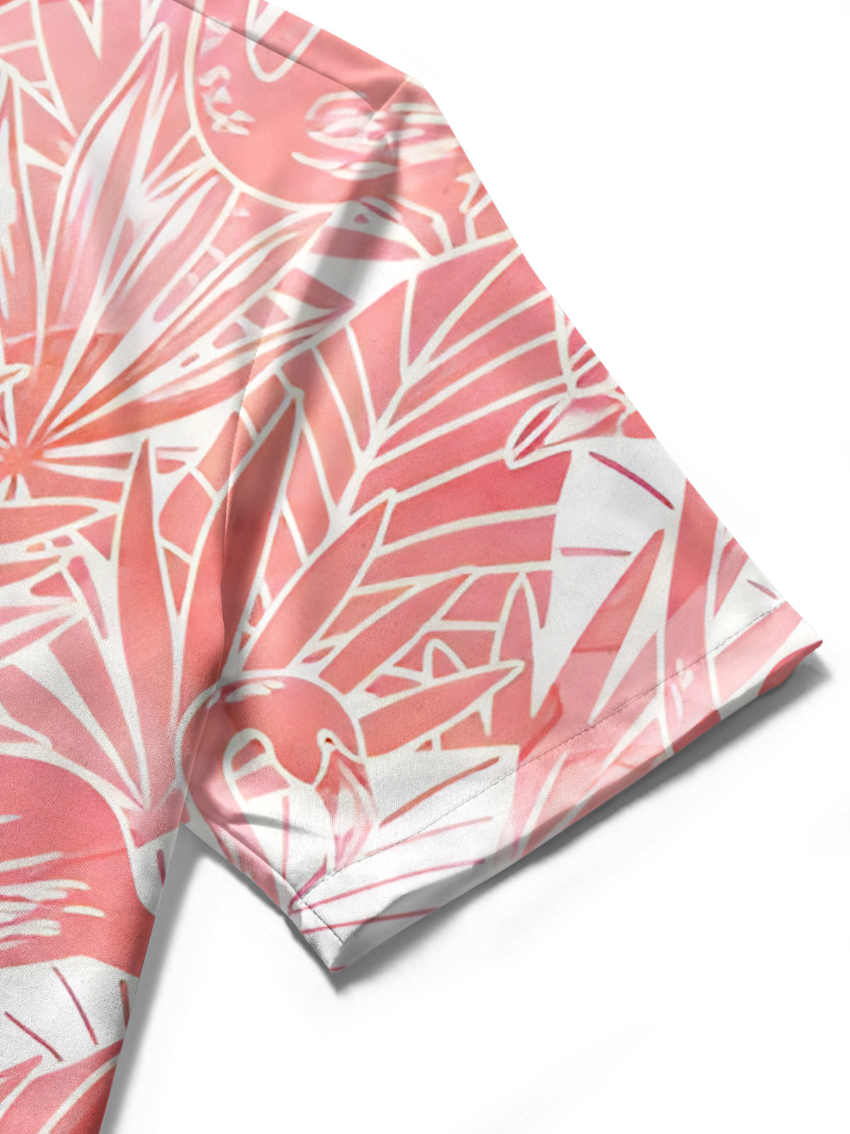 Flamingo Print Men's Pocket Short Sleeve Shirts