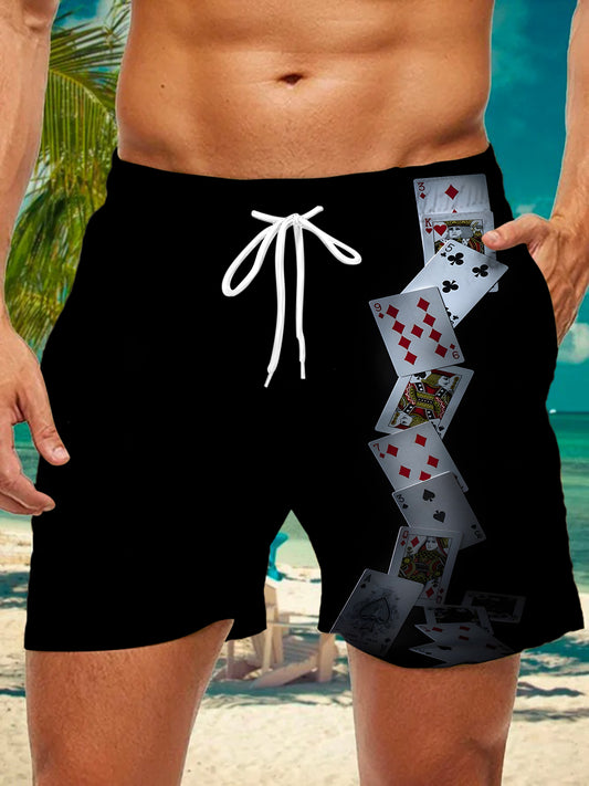 Poker Men's Print Pocket Shorts