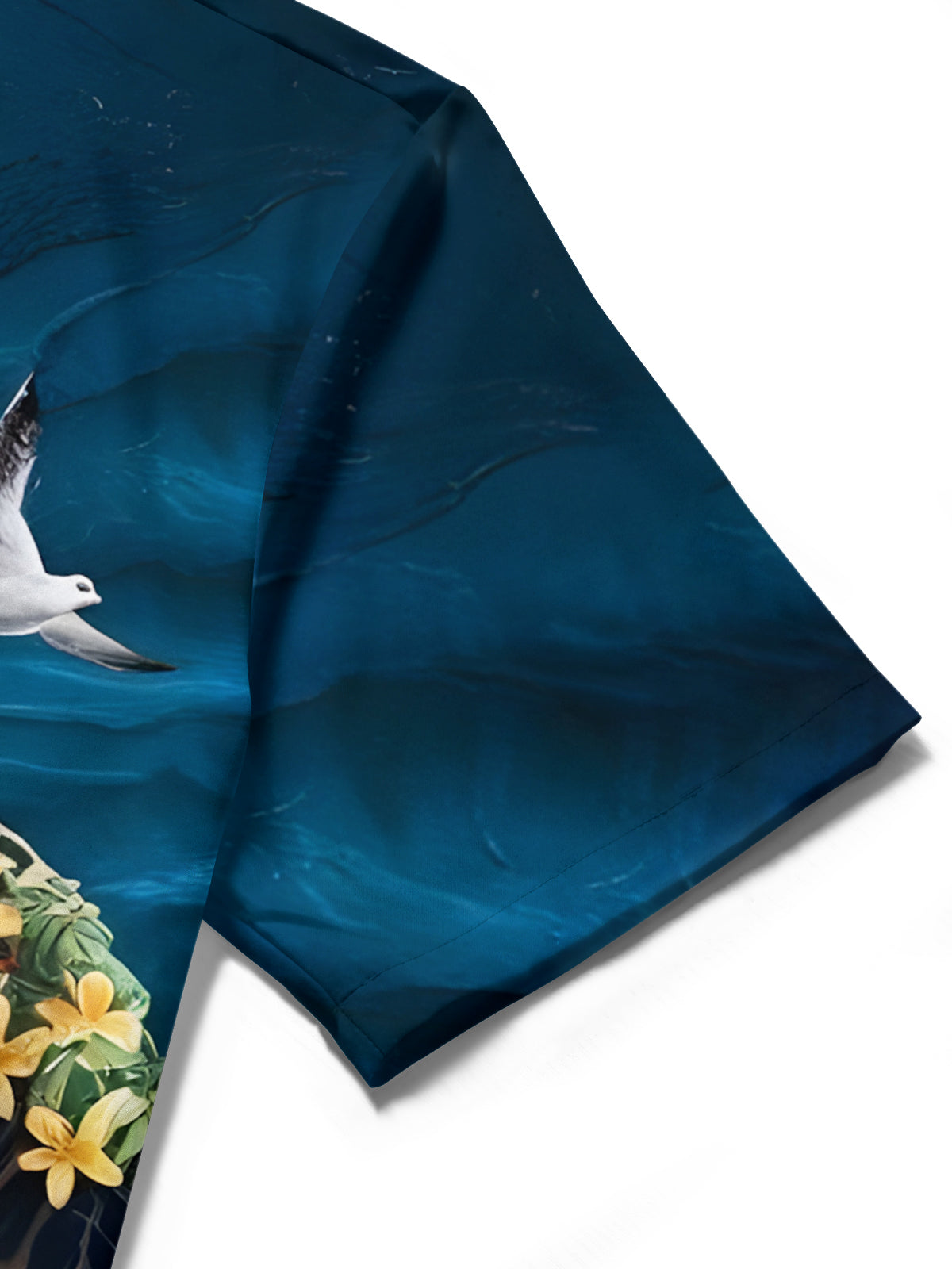 Hawaiian Turtle Print Men's Pocket Short Sleeve Shirts