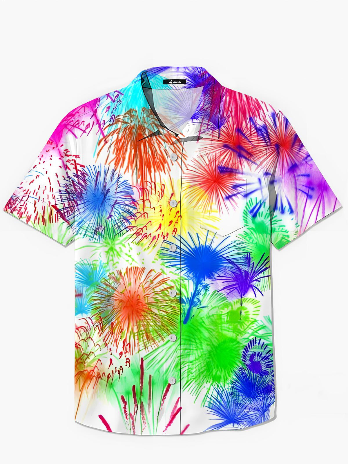 Fireworks Men's Pocket Short Sleeve Shirts