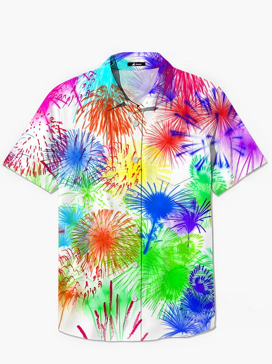 Fireworks Men's Pocket Short Sleeve Shirts