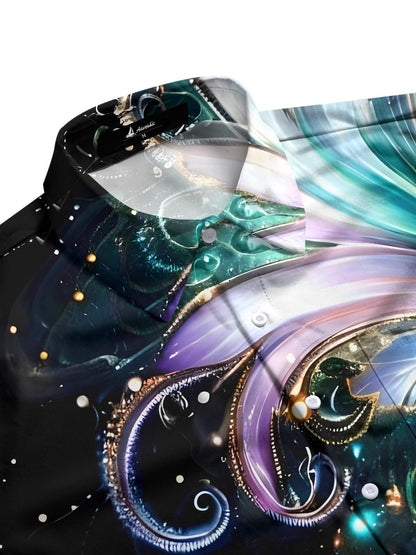 Abstract Men's Pocket Short Sleeve Shirts