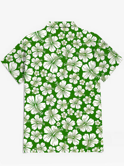 Floral Men's Pocket Short Sleeve Shirts
