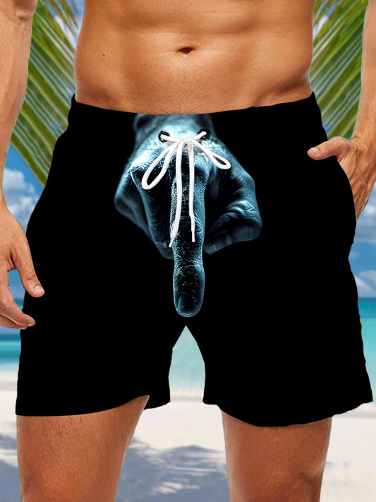 Finger Men's Print Pocket Shorts